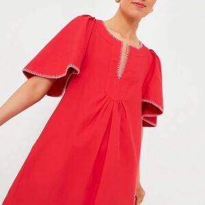 Pomander Place Vibrant Red Midi Dress